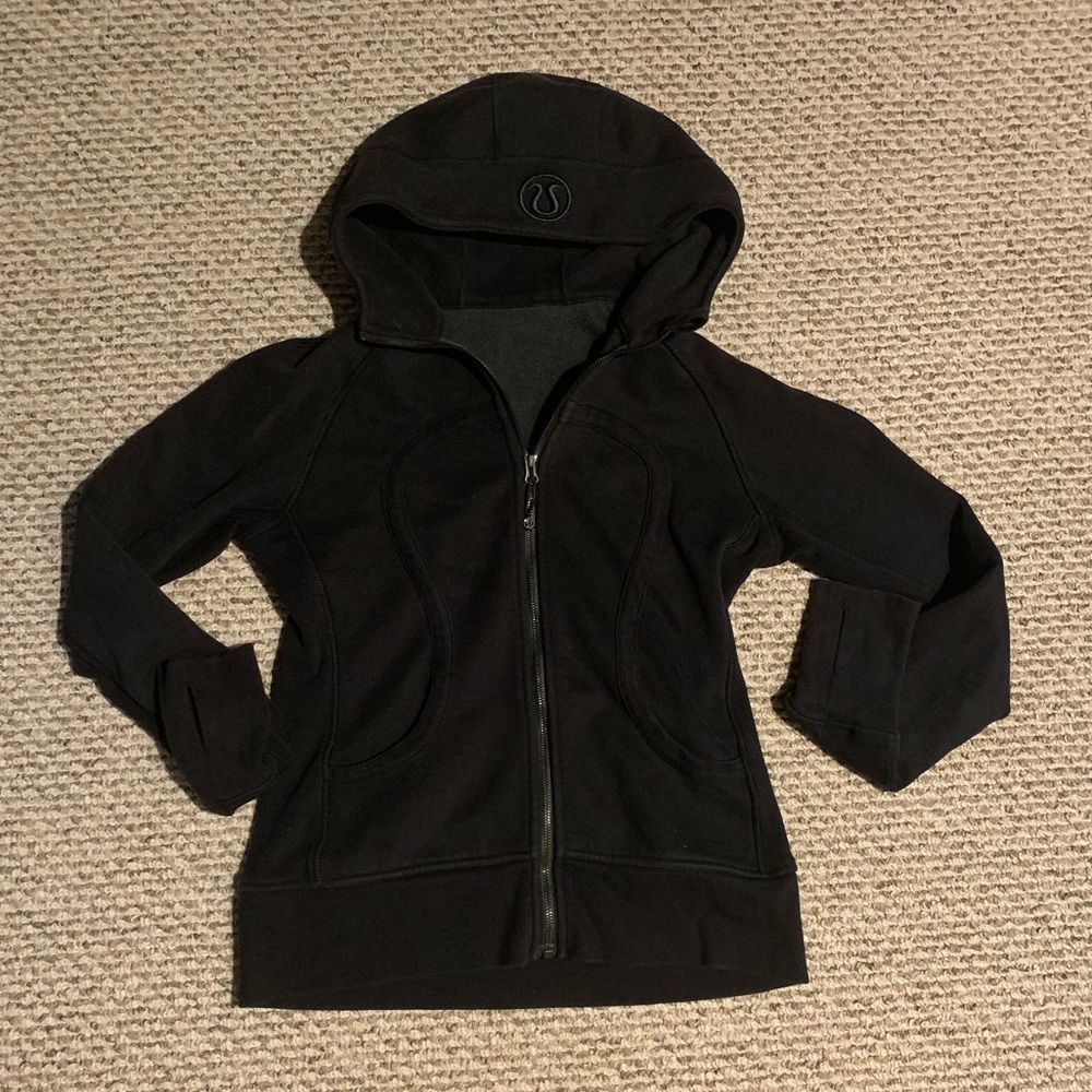 Black Lululemon Zip Up Scuba Sweatshirt
